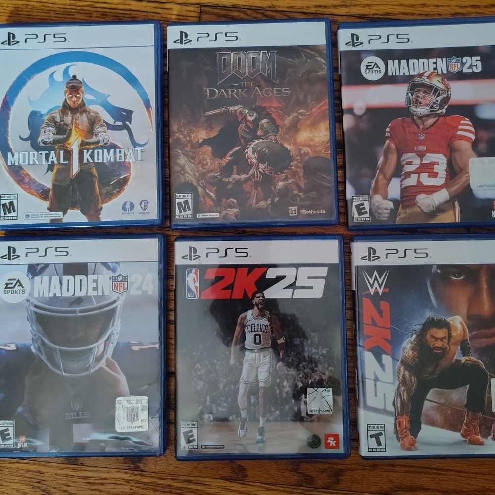 PlayStation5 6 Games - Blue Cases